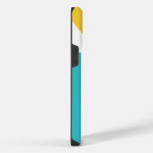 Eenvoudige golven 4 - Turquoise en geel iPhone Hoesje (Rechterkant)