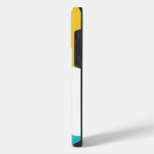 Eenvoudige golven 4 - Turquoise en geel iPhone Hoesje (Linkerkant)