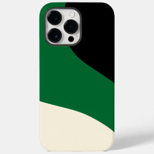 Eenvoudige golven - Groen, Cream en Zwart Case-Mate iPhone 14 Pro Max Hoesje