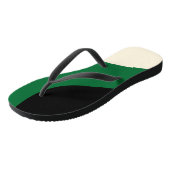 Eenvoudige golven - groen, room en zwart teenslippers (Schuin)