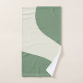 Eenvoudige golven in groen bad handdoek (Handdoek)