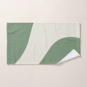 Eenvoudige golven in groen bad handdoek (Handdoek)