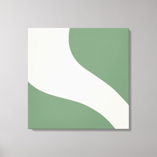 Eenvoudige golven in groen canvas afdruk (Voorkant)