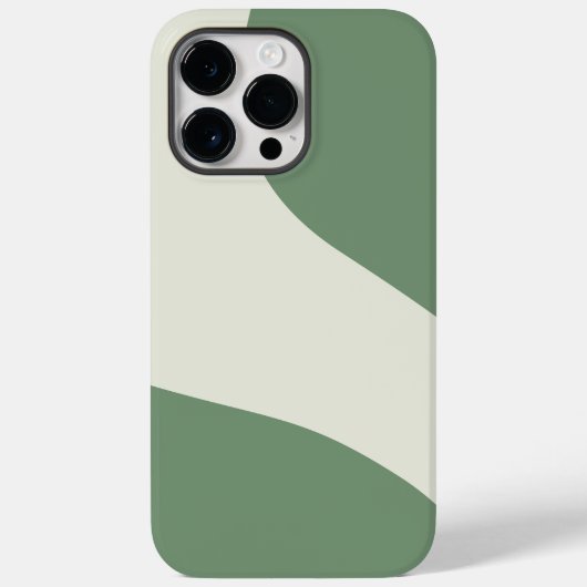 Eenvoudige golven in groen Case-Mate iPhone case (Achterkant)