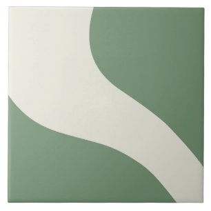 Eenvoudige golven in groen tegeltje
