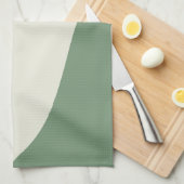 Eenvoudige golven in groen theedoek (Quarter Fold)