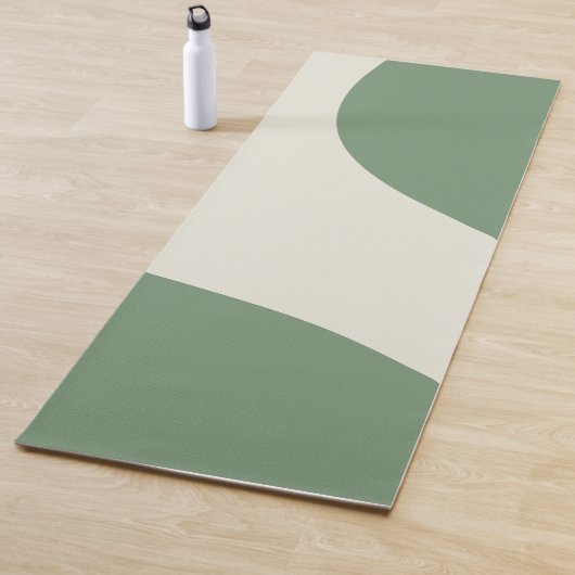 Eenvoudige golven in groen yogamat (In situ)