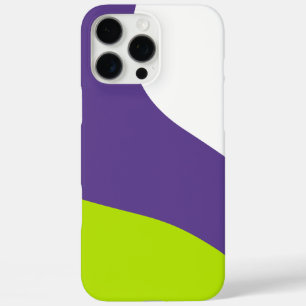 Eenvoudige golven in kalkgroen en Paarse iPhone 16 Pro Max Hoesje