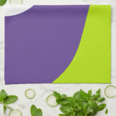 Eenvoudige golven in kalkgroen en Paarse Theedoek (Gevouwen)