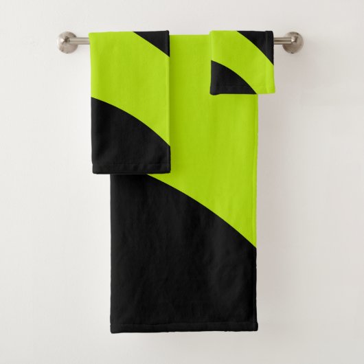 Eenvoudige golven in Lime Green Bad Handdoek (Insitu)