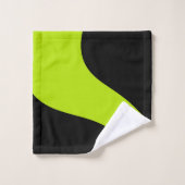 Eenvoudige golven in Lime Green Bad Handdoek (Wasdoekje)
