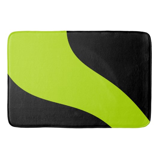 Eenvoudige golven in Lime Green Badmat (Voorkant)