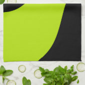 Eenvoudige golven in Lime Green Theedoek (Gevouwen)