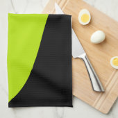 Eenvoudige golven in Lime Green Theedoek (Quarter Fold)