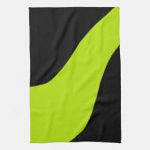 Eenvoudige golven in Lime Green Theedoek (Verticaal)