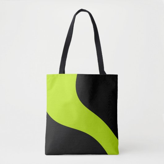Eenvoudige golven in Lime Green Tote Bag (Voorkant)