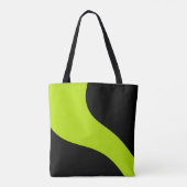 Eenvoudige golven in Lime Green Tote Bag (Achterkant)