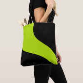 Eenvoudige golven in Lime Green Tote Bag (Dichtbij)