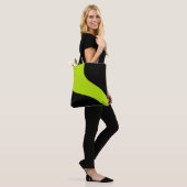 Eenvoudige golven in Lime Green Tote Bag (Op model)
