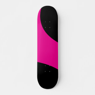 Eenvoudige golven in magenta en zwart persoonlijk skateboard