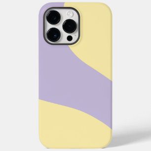 Eenvoudige golven in pastelgeel en Paarse Case-Mate iPhone 14 Pro Max Hoesje