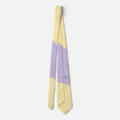 Eenvoudige golven in pastelgeel en Paarse Stropdas (Achterkant)