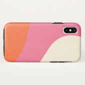 Eenvoudige golven - Roze, Oranje en Crème Case-Mate iPhone Case (Achterkant (horizontaal))
