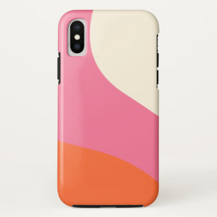 Eenvoudige golven - Roze, Oranje en crème Case-Mate iPhone Case