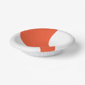 Eenvoudige golven - Sinaasappel en wit Papieren Kommen (Gebogen)