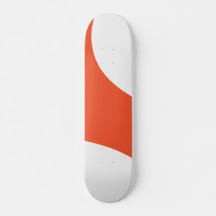 Eenvoudige golven - Sinaasappel en wit Persoonlijk Skateboard