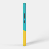 Eenvoudige golven - Turquoise en Yellow Samsung Galaxy Hoesje (Rechterkant)