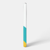 Eenvoudige golven - Turquoise en Yellow Samsung Galaxy Hoesje (Linkerkant)