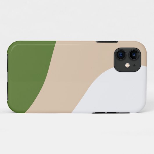 Eenvoudige golven - Wit, Zand & Palmgroen Case-Mate iPhone Case (Achterkant (horizontaal))