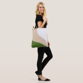 Eenvoudige golven - Wit, Zand & Palmgroen Tote Bag (Op model)