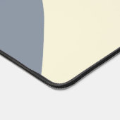 Eenvoudige golven - zwart, grijs en crème bureaumat (Hoek)