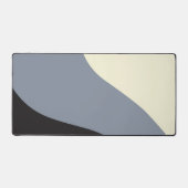 Eenvoudige golven - zwart, grijs en crème bureaumat (Voorkant)