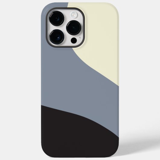 Eenvoudige golven - zwart, grijs en crème Case-Mate iPhone case (Achterkant)