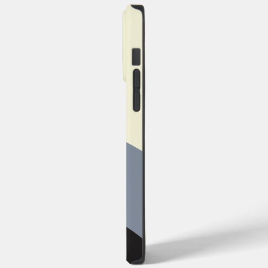 Eenvoudige golven - zwart, grijs en crème Case-Mate iPhone case (Achterkant / Links)