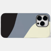 Eenvoudige golven - zwart, grijs en crème Case-Mate iPhone case (Achterkant (horizontaal))