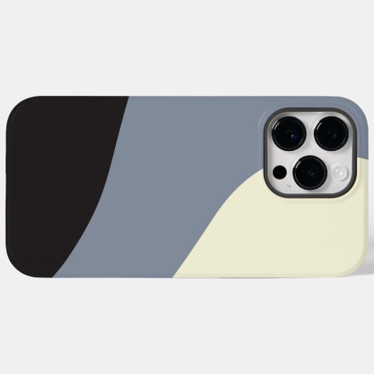 Eenvoudige golven - zwart, grijs en crème Case-Mate iPhone case (Achterkant (horizontaal))