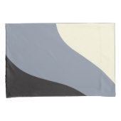 Eenvoudige golven - zwart, grijs en crème kussensloop (Voorkant-Rechts)