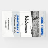 Eenvoudige Gone Vist Pensioenfeest Welkom Spandoek (Horizontaal)