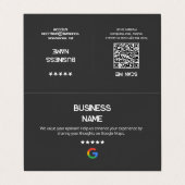 Eenvoudige Google Review Kaarten (Buitenkant ongevouwen)