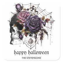 Eenvoudige gotische rozen & schedel Halloween fees