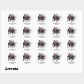 Eenvoudige gotische rozen & schedel Halloween fees Vierkante Sticker (Vel)
