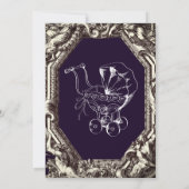  eenvoudige gotische schedel Halloween Baby shower Kaart (Achterkant)
