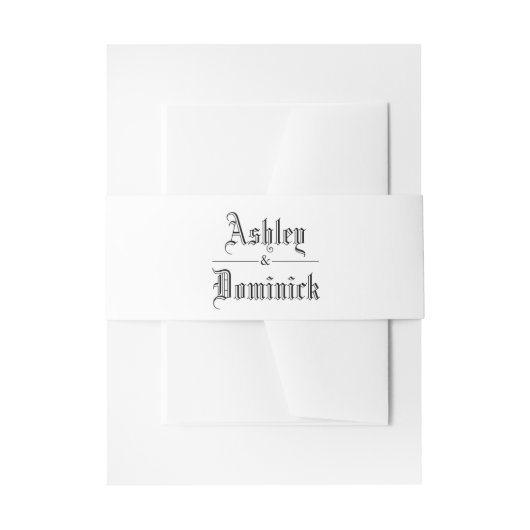 Eenvoudige gotische zwart-wit elegante uitnodigingen wikkel (Voorkant Voorbeeld)