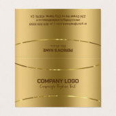 Eenvoudige goudachtergrond visitekaartje (Buitenkant ongevouwen)