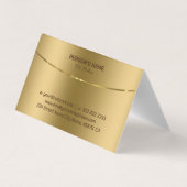 Eenvoudige goudachtergrond visitekaartje (Achterkant)