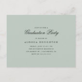 Eenvoudige Gouden Afstuderen Caps Foto Afstuderen Uitnodiging Briefkaart (Achterkant)